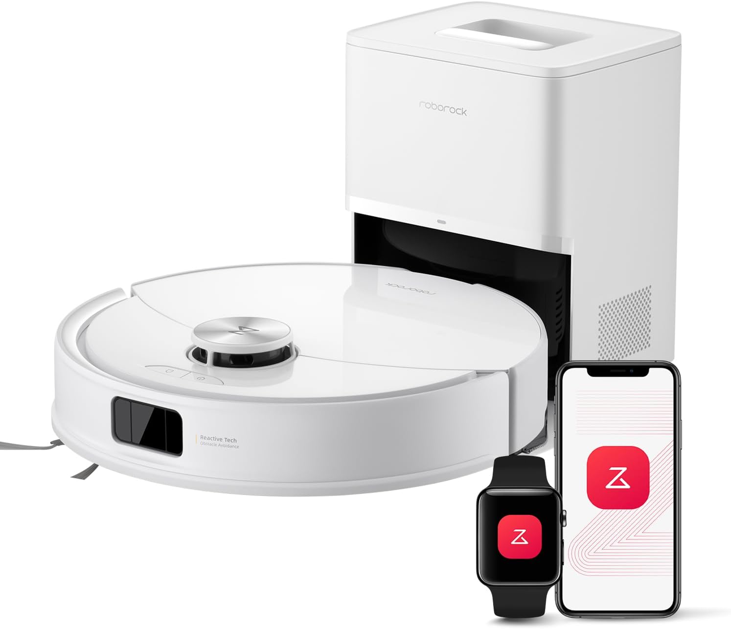 61j6-mWE5YL._AC_SL1500 Roborock Q10 S5+ Robot aspirateur et laveur avec 10.000 Pa HyperForce-Puissance d'aspiration, VibraRise 2.0 et Station de nettoyage à vidange automatique – Image 1
