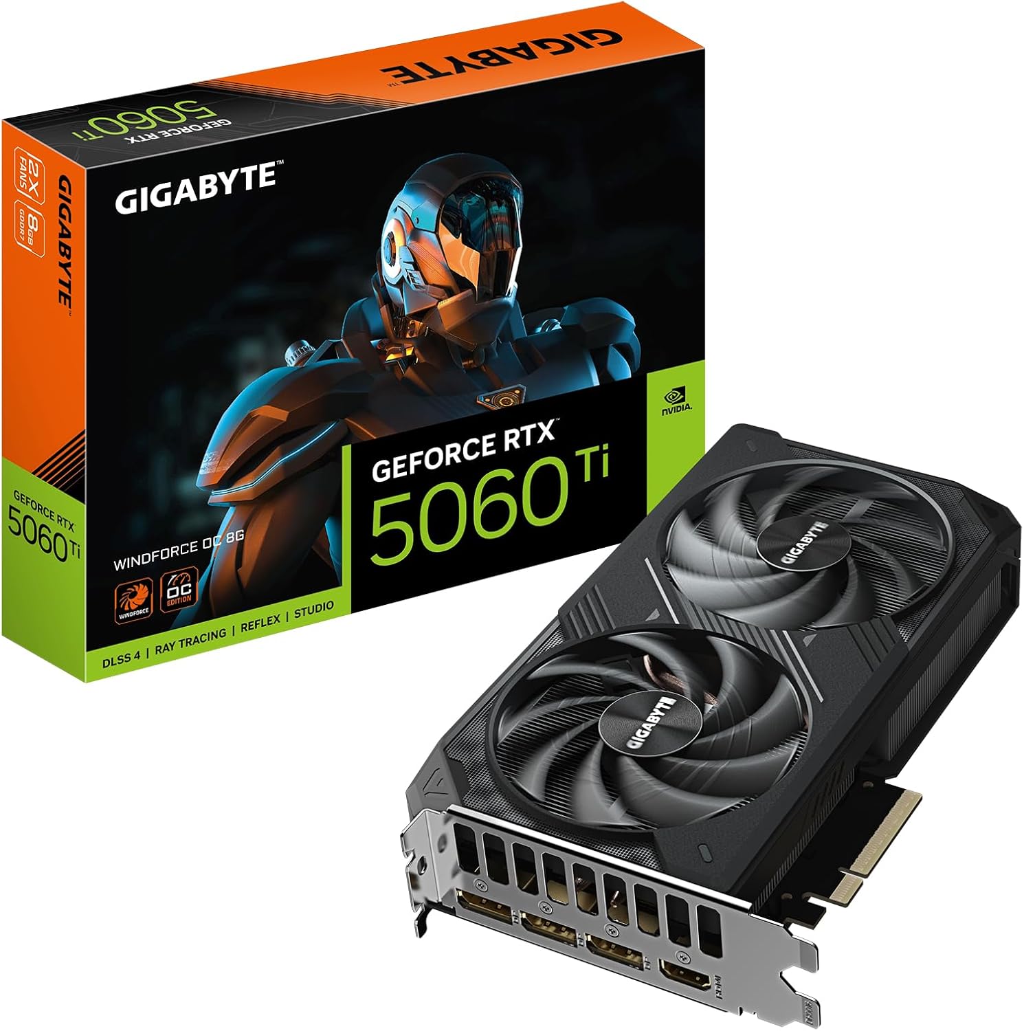 713FHGuPERL._AC_SL1500 GIGABYTE GeForce RTX 5060 Ti WINDFORCE OC 8G | GV-N506TWF2OC-8GD | 8GB GDDR7 | Blackwell | 1080p/1440p Gaming – Image 1