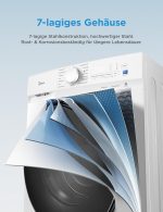 Midea V3 Lave-linge frontal | 8 kg - 10 kg | 1400 tr/min | Fonction vapeur | Classe A-10% - Image 8