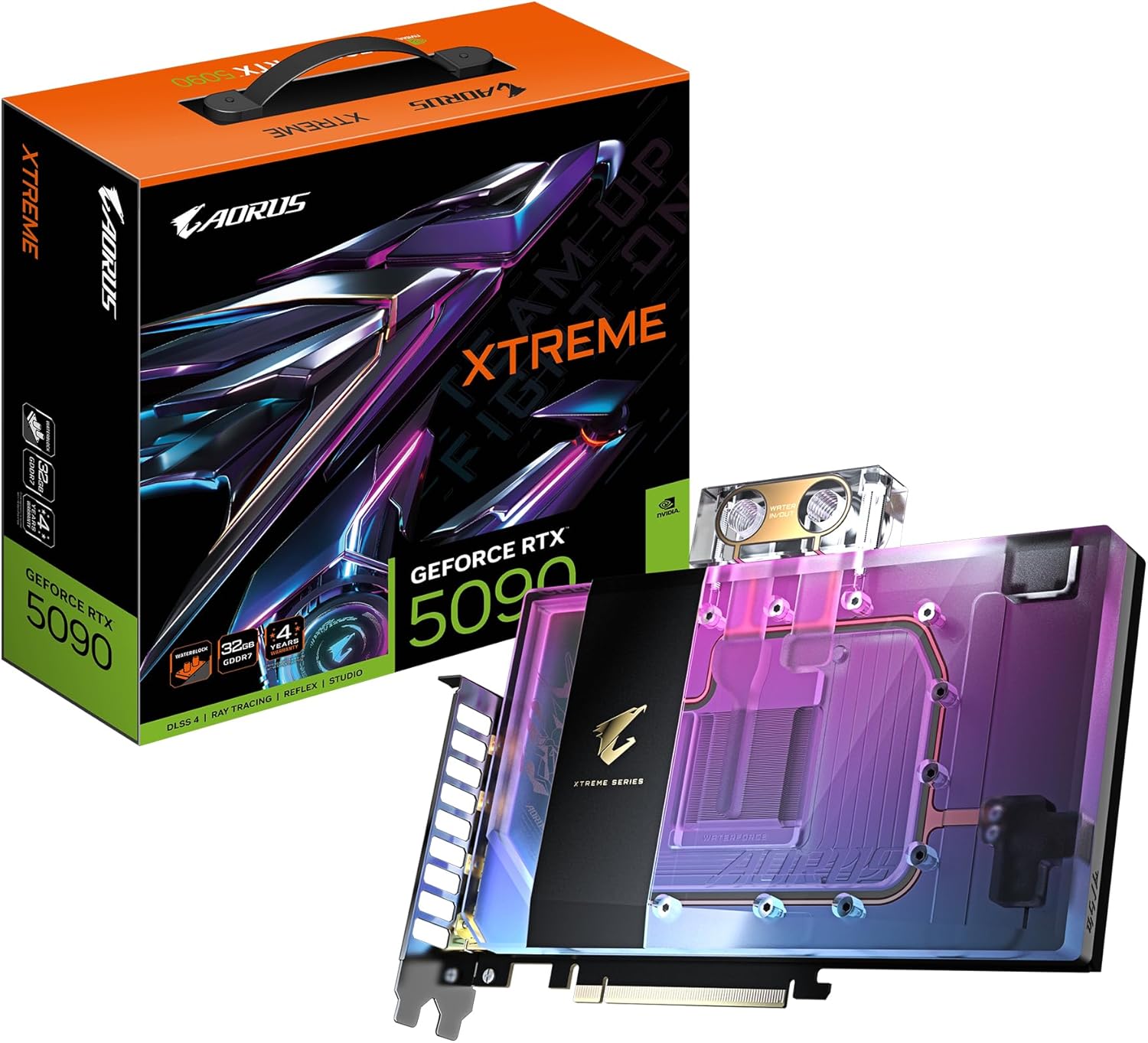 7190y-3VjhL._AC_SL1500 Gigabyte GeForce RTX 5090 Serie | Xtreme Waterforce WB & Gaming OC | 32GB GDDR7 | PCIe 5.0 | NVIDIA Blackwell – Image 1