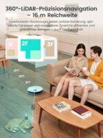 Lefant M3 et M5 Max Série de robots aspirateurs laveurs avec Navigation LiDAR dToF, station de nettoyage automatique et détection intelligente des obstacles – Image 7