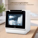 HAVA Mini-Geschirrspüler | Tischgeschirrspüler mit 5L Wassertank & 8 Programmen (TDQR07) - Image 5