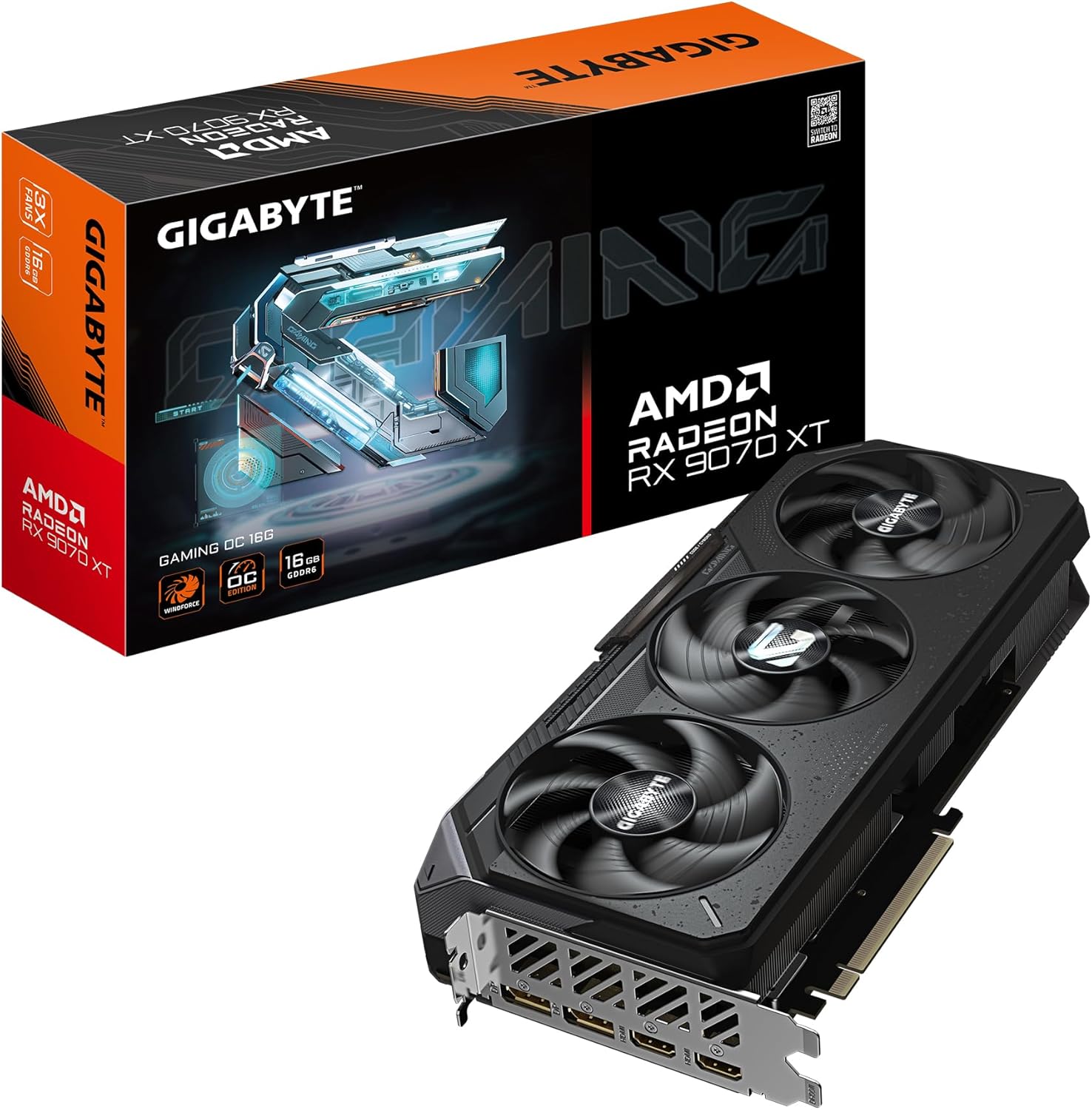 71R7fXnFGCL._AC_SL1500 GIGABYTE Radeon RX 9070 XT Gaming OC 16GB | GV-R9070XTGAMING OC-16GD | 16GB GDDR6 | PCIe 5.0 | WINDFORCE Kühlung - Image 1
