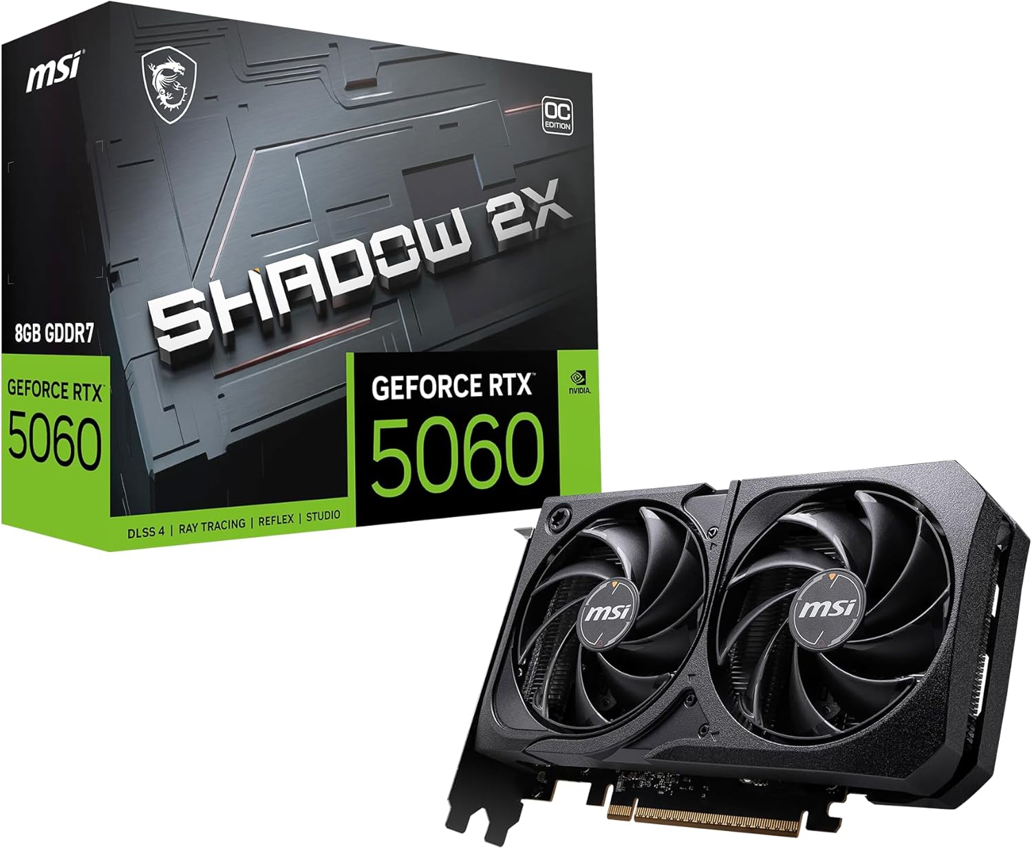 71edk5q7MPL._AC_SL1500 MSI GeForce RTX 5060 8G Serie | Shadow, Inspire, VENTUS & GAMING | 8GB GDDR7 | Blackwell Architektur - Image 1