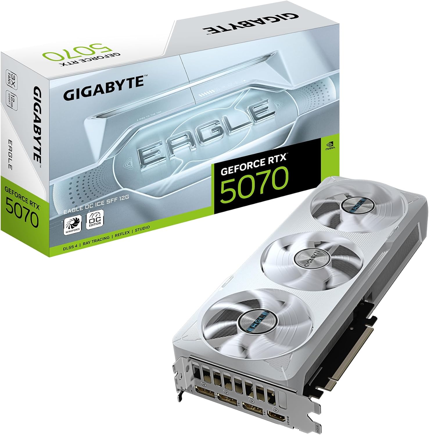 71lN5yrIYwL._AC_SL1500 Gigabyte GeForce RTX 5070 Eagle OC Ice SFF 12G | GV-N5070EAGLEOC ICE-12GD | 12GB GDDR7 | PCIe 5.0 | WINDFORCE – Image 1