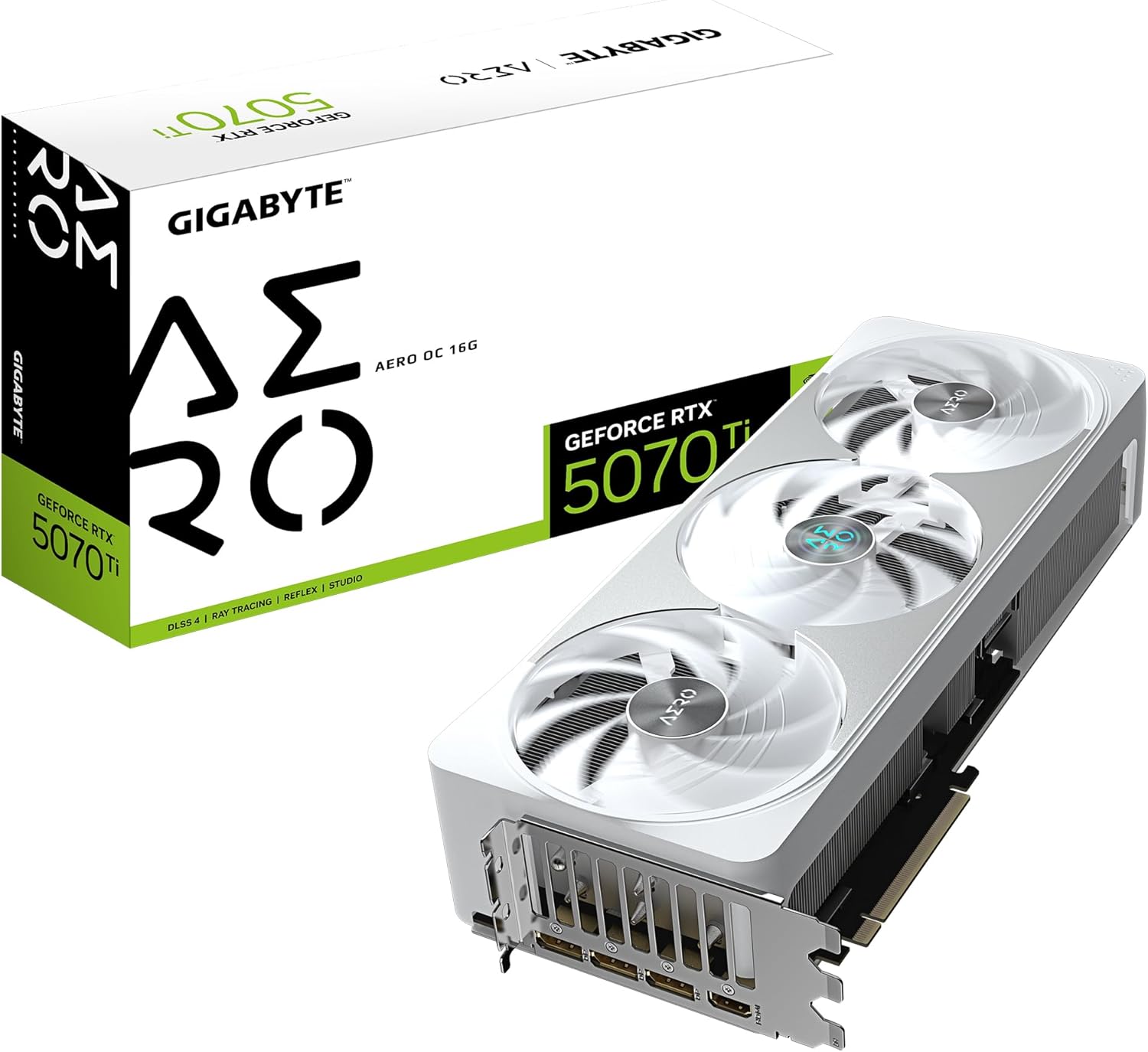 71ywdO29FLL._AC_SL1500 Gigabyte GeForce RTX 5070 Ti Aero OC 16G | GV-N507TAERO OC-16GD | 16GB GDDR7 | PCIe 5.0 | Weiß/Silber Design - Image 1