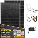 Solakon Série de kits solaires de balcon 900 W – Installation solaire complète avec micro-onduleur 800 W & modules bifaciaux - Image 12