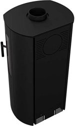 KRATKI AB Poêle à bois en acier – 8 kW, design cylindrique moderne, classe d'efficacité énergétique A - Image 4