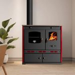 Prometey Perfect Eco Lux Cuisinière à bois – 7,38 kW – Poêle à bois performant avec four & plaque de cuisson – Classe d'efficacité énergétique A+ – Solution polyvalente de chauffage & cuisson jusqu'à 103 m²