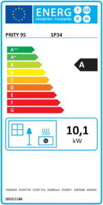 Prity 1P34 Cuisinière à bois – 10,1 kW – Poêle à bois multifonction avec four & plaque de cuisson – Classe d'efficacité énergétique A – Construction robuste en acier – Efficace & compact – Image 14