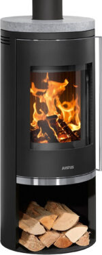 Justus Faro 2.0 Poêle bois & charbon – 6 kW, plaque supérieure en stéatite, design moderne sur pied