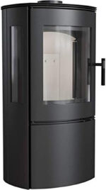 KRATKI AB Poêle à bois en acier – 8 kW, design cylindrique moderne, classe d'efficacité énergétique A