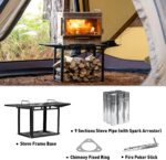 POMOLY Dweller Ultra 3 Poêle de tente en inox – Poêle de camping portable avec socle de rangement - Image 3