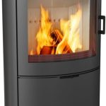 Kratki Steel AB Poêle à bois – 10 kW, poêle cylindrique noir