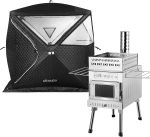 WILLOWYBE Kit sauna d'extérieur portable – Tente de sauna pliable avec poêle à bois haute efficacité