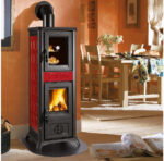La Nordica Gemma Forno Poêle à bois – 6,5 kW, rouge bordeaux - Image 2