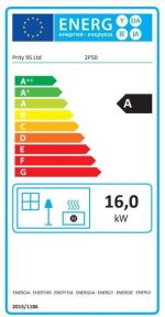 Prity 2P50 Cuisinière à bois & poêle – 16 kW, four XL, certifié BImSchV niveau II - Image 5