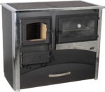 ABC Concept 2 Air Poêle à bois – 11,6 kW – Poêle à bois multifonction avec four & plaque de cuisson – Classe d'efficacité énergétique A – Chambre de combustion robuste en inox – Chauffage & cuisson autonomes – Image 3
