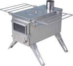 Winnerwell Nomad Medium – Poêle de tente compact en inox de qualité – Poêle à bois portable pour tentes, tipis & yourtes – Puissance de chauffe 7 kW & fonction cuisson