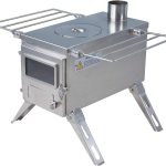 Winnerwell Nomad Medium – Poêle de tente compact en inox de qualité – Poêle à bois portable pour tentes, tipis & yourtes – Puissance de chauffe 7 kW & fonction cuisson