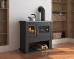ECOfoxx Victoria Viki Lux Cuisinière à bois – 10,5 kW, noir, classe d'efficacité énergétique A - Image 3