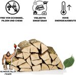Neandertaler Feuer Premium Eichen-Brennholz 25 cm – 2 RM kammergetrocknet auf Palette (ca. 1000 kg) – Ofenfertig für Kamin, Pizzaofen, Grill & Smoker - Image 3