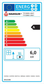 Wamsler Yuna Poêle à bois sur pied – 6 kW, gris fer - Image 4