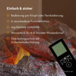 GLOW FIRE Mozart Opti-Myst Cheminée électrique à vapeur d'eau – Blanc, effet de flamme 3D réaliste – Image 5
