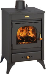 BALKAN Énergie K1 R Bois- & Poêle à charbon – 9 kW, Noir graphite, Classe d'efficacité énergétique A