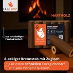 Paligo Heizfuxx Pinikay Briquettes de bois, feuillus, octogonales – Cheminée, poêle, bois de chauffage – Briquettes de chauffage 96 paquets de 10 kg, 960 kg / 1 palette - Image 2
