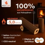 Paligo Heizfuxx Pinikay Briquettes de bois, feuillus, octogonales – Cheminée, poêle, bois de chauffage – Briquettes de chauffage 96 paquets de 10 kg, 960 kg / 1 palette - Image 3