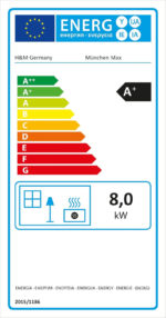 H&M Germany Munich Max Poêle à bois – 8 kW – Poêle à accumulation moderne avec habillage en stéatite – Classe d'efficacité énergétique A+ – Combustion continue – Pour jusqu'à 200 m² – Image 7