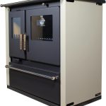 Nana IF Verso CS Plus Cuisinière à bois – 7,7 kW – Poêle à bois multifonction avec four & surface de cuisson – Classe d'efficacité énergétique A+ – Design ivoire – Écologique