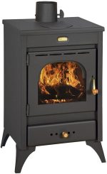 GODINO GROUP Kir Poêle à bois sur pied – 9/12 kW, marron