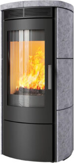Hark 130 ECOplus Poêle à bois sur pied – 6 kW, Stéatite/Graphite, Classe d'efficacité énergétique A+