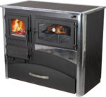 ABC Concept 2 Air Poêle à bois – 11,6 kW – Poêle à bois multifonction avec four & plaque de cuisson – Classe d'efficacité énergétique A – Chambre de combustion robuste en inox – Chauffage & cuisson autonomes