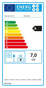 Thermia München XL Poêle à bois – 7 kW – Poêle à accumulation moderne avec hublot panoramique – Blanc crème – Régulation automatique de l'air – Adapté à la combustion continue – Image 6
