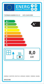 Thermia Bali Max V3 Poêle à bois – 8,5 kW – Poêle exclusif en stéatite – Vitre prismatique – Grande capacité de chauffe (jusqu'à 244 m³) – Compartiment à bois & chauffe-plat intégrés – Économe en énergie – Image 7