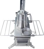 Winnerwell Nomad Medium – Poêle de tente compact en inox de qualité – Poêle à bois portable pour tentes, tipis & yourtes – Puissance de chauffe 7 kW & fonction cuisson – Image 6