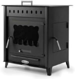 Prensa Vesubio 2 Poêle à bois – 14,3 kW – Puissant poêle d'atelier & cuisinière avec four – Classe d'efficacité énergétique A – Construction robuste en acier – Avec porte de chargement latérale – Image 2