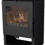 ALAZ K5S Poêle à bois – 6 kW – Poêle à bois robuste – Classe d'efficacité énergétique A+ – Haut rendement – Pour bois & briquettes – Compact & efficace
