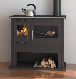 ECOfoxx Victoria Viki Lux Cuisinière à bois – 10,5 kW, noir, classe d'efficacité énergétique A
