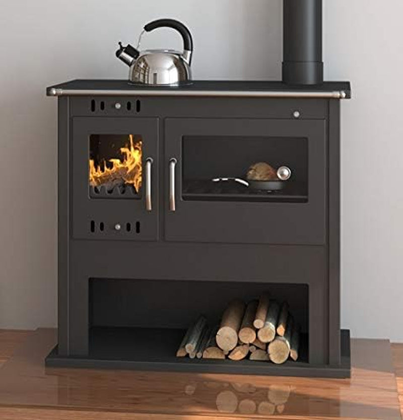 bfd296970e0be880c5d4c453ffaca4ed.jpg ECOfoxx Victoria Viki Lux Cuisinière à bois – 10,5 kW, noir, classe d'efficacité énergétique A - Image 1