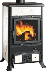 Nordica Rossella R1 Poêle à bois sur pied – 11 kW, pierre naturelle blanche - Image 2