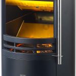 Carlo Milano « Mojave » (NX8201) Cheminée électrique – 2000 W – Effet de flamme 3D réaliste – Avec thermostat & 2 niveaux de chauffe – Design rond moderne – Sûre & propre