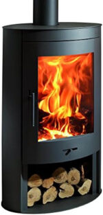 Panadero 15100 Oval Poêle à bois sur pied – 11 kW, Classe d'efficacité énergétique A+