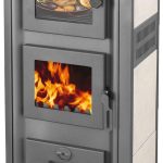 DanDiBo Ambasador Poêle à bois – 12,1 kW – Avec four – Poêle à bois sur pied pour chauffer & cuisiner – Classe d'efficacité énergétique A – Qualité certifiée