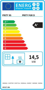 KOMIRO Prity FGR Cuisinière à bois & four – Cuisinière sur pied 14,5 kW en acier allié [classe énergétique A+] – Image 9