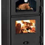 KOMIRO Prity FGR Cuisinière à bois & four – Cuisinière sur pied 14,5 kW en acier allié [classe énergétique A+]