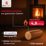 HEIZFUXX Nestro XL Hartholz-Briketts – 960 kg Palette (96 x 10 kg Packungen) – Premium-Brennstoff für Kamin, Ofen & Heizkessel – Hoher Energiegehalt - Image 3